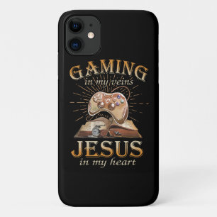 Gaming In My Veins Jesus In My Heart Case-Mate iPhone Case