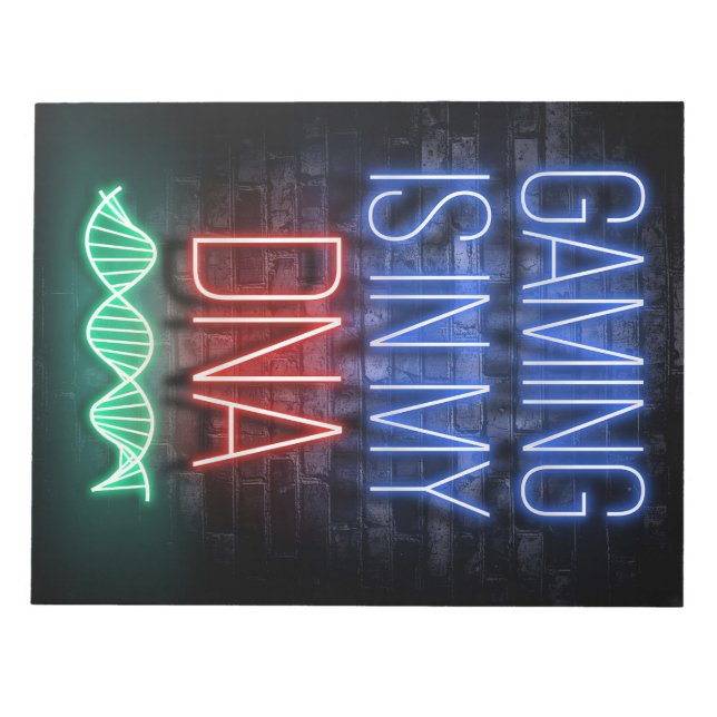 Gaming Is In My DNA Notepad (Front)