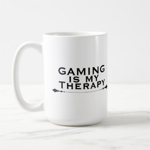 Gaming Is My Therapy Funny Gamer Coffee Mug