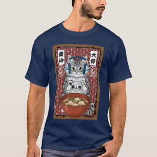 Gaming Japanese Style for Men Boys Gamer Cat retro T-Shirt