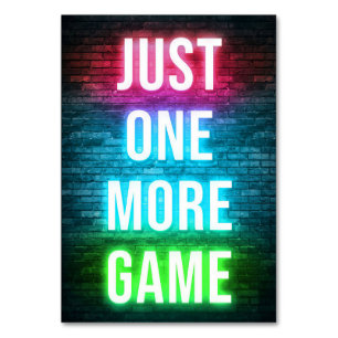Gaming Just One More Games Table Number