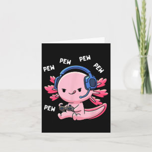 Gaming Kids Boys Girls Anime Video Game Pew Gamer  Card