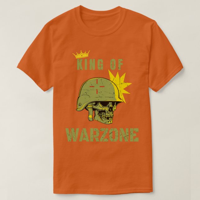 Gaming King Of Warzone Mobile Fun T-Shirt (Design Front)