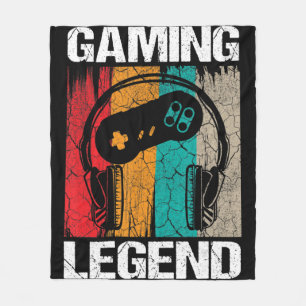 Gaming Legend Gamer Video Games Vintage Gifts Boys Fleece Blanket