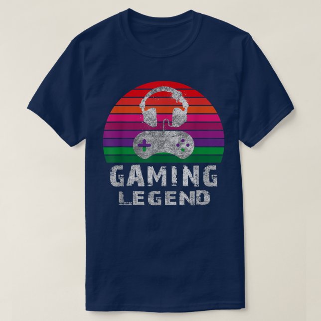 Gaming Legend Players Joystick Video Games Fans Vi T-Shirt (Design Front)