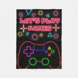 Gaming Lets Play Games Fleece Blanket