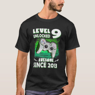 Gaming Level 9 Unlocked Awesome 2013 9th Birthday  T-Shirt