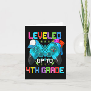 Gaming Levelled Up To 4th Grade Gamer Back To Scho Card
