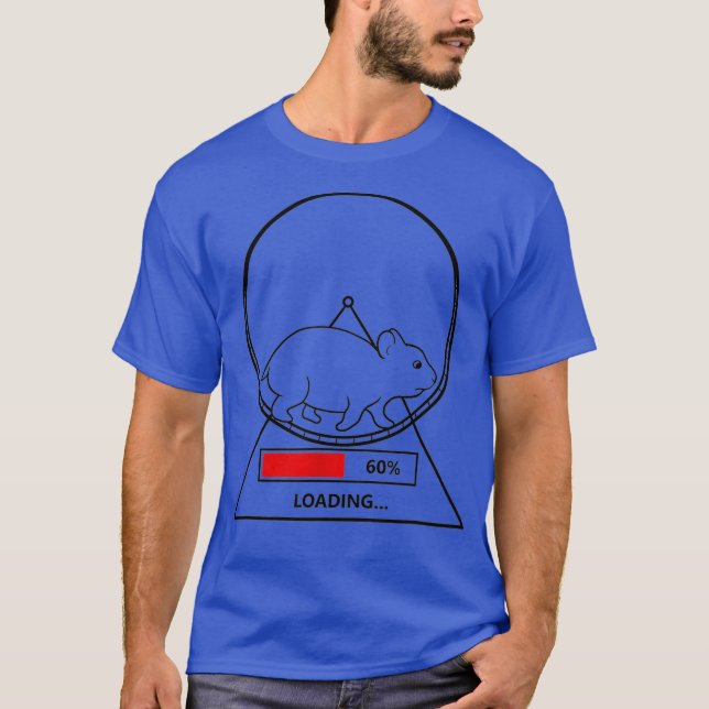 Gaming loading screen hamster on the wheel T-Shirt (Front)