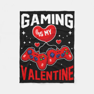 Gaming Lover Heart Dating Gamer Valentine Days Cou Fleece Blanket