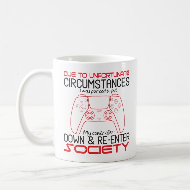 Gaming Lovers Put My Controller Down Funny Gamer Coffee Mug (Left)