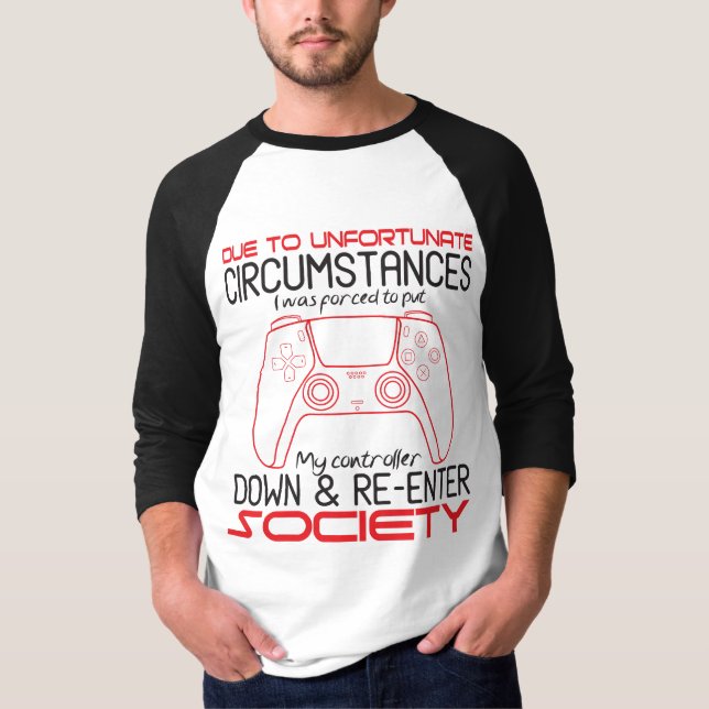 Gaming Lovers Put My Controller Down Funny Gamer T-Shirt (Front)