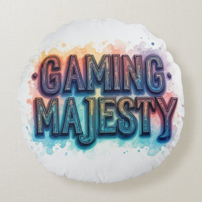 Gaming Majesty  Round Cushion (Front)