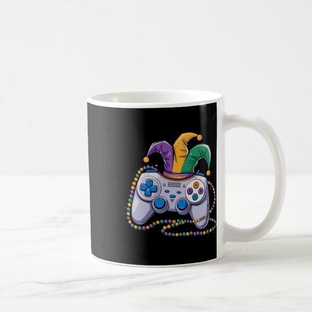 Gaming Mardi Gras Video Game Controller Jester For Coffee Mug (Right)
