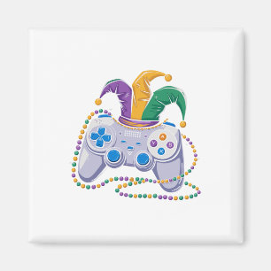 Gaming Mardi Gras Video Game Controller Jester For Magnet