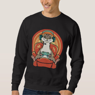 Gaming Meerkat Outfit For Gamers Sweatshirt