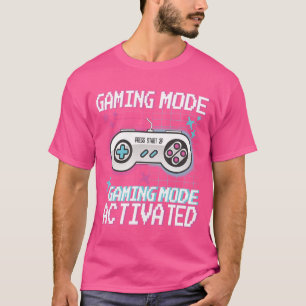  Gaming Mode Activated Retro Pixel Gamer Design T-Shirt