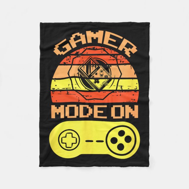 Gaming Mode On Funny Game Quotes Gift For Players  Fleece Blanket (Front)