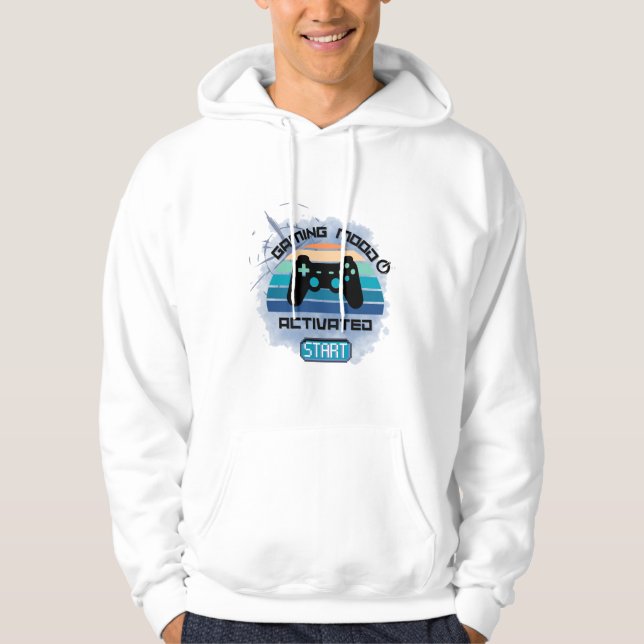 "Gaming Mood: ON – Power Up and Play T-Shirt" Hoodie (Front)