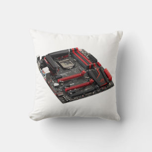 Gaming Motherboard Throw Pillow