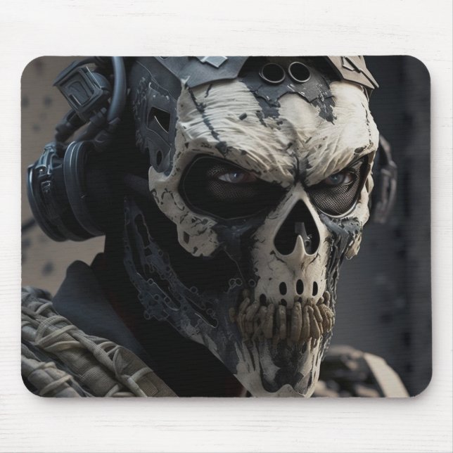 Gaming mouse pad Special Force Soldier Ghost Mask (Front)
