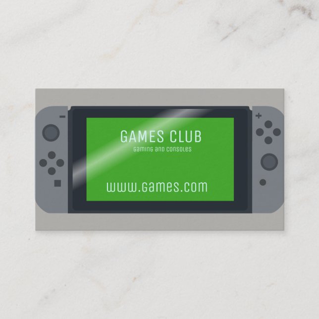Gaming online games computer business card (Front)