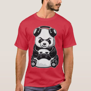 Gaming Panda Funny Cute Bear Video Gamer T-Shirt