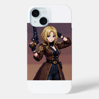 Gaming Pixel Art Blanket – Cozy Gamer Mood iPhone 15 Case