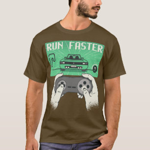 Gaming Raceing Run Faster Retro T-Shirt