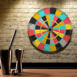 Gaming Room Joker Fun Colours Dartboard<br><div class="desc">Brightly coloured dartboard for classic game room,  man cave,  den,  party room.</div>
