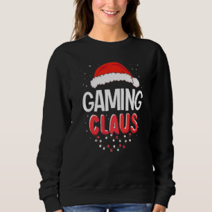 Gaming Santa Claus Christmas Matching Costume Prem Sweatshirt