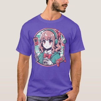 Gaming school anime girl friend friends T-Shirt