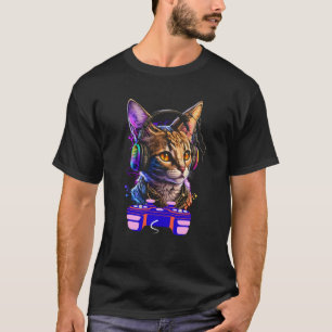 Gaming Singapura Cat Player Animal Video Gamer Men T-Shirt