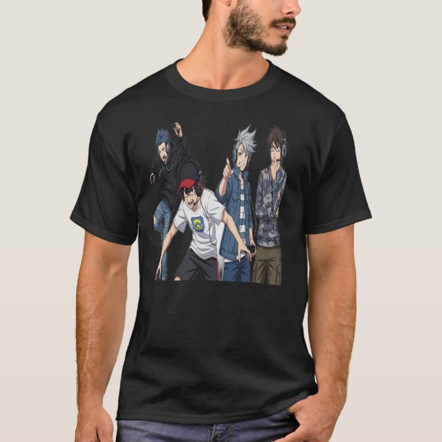 Gaming Squad Anime T-Shirt - Gamer Boys With   (Front)
