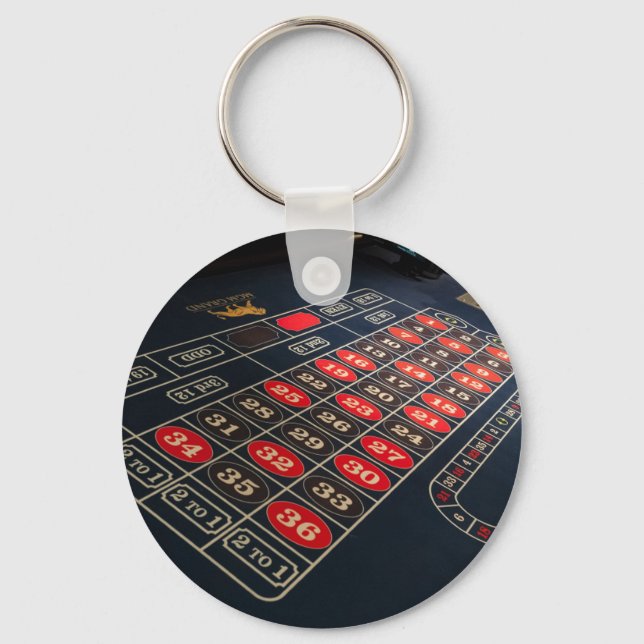 Gaming Table Roulette Las Vegas Key Ring (Front)
