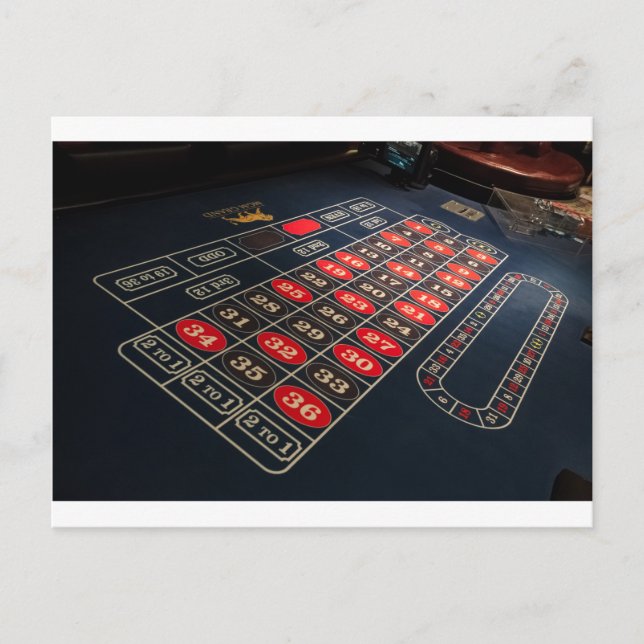 Gaming Table Roulette Las Vegas Postcard (Front)