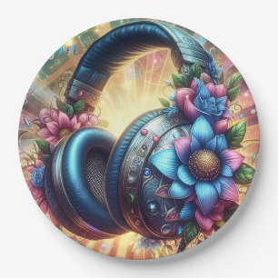 Gaming Teenager Paper Plate