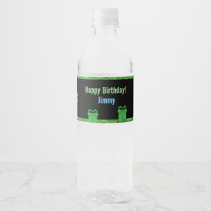 Gaming Themed Birthday Party Water Bottle Label