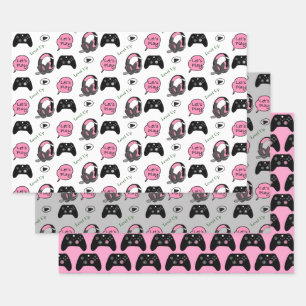 Gaming Themed Birthday   Wrapping Paper Sheet