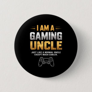 Gaming Uncle Cooler Than Normal Uncle For Mens Boy 6 Cm Round Badge