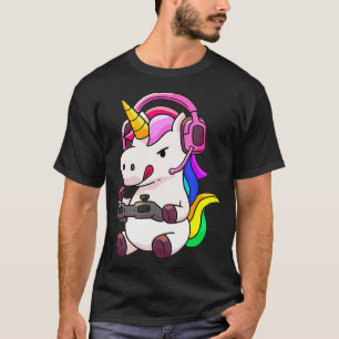Gaming Unicorn Girl Gamer Cute Birthday Women Girl T-Shirt