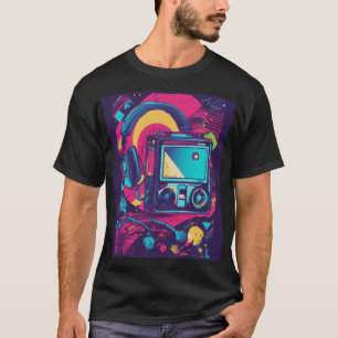 Gaming Vibes: Abstract Joystick Design T-Shirt