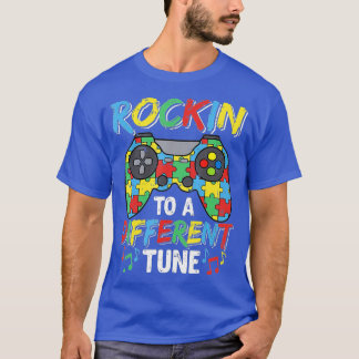 Gaming Video Game Rocking To Different Tune Autism T-Shirt