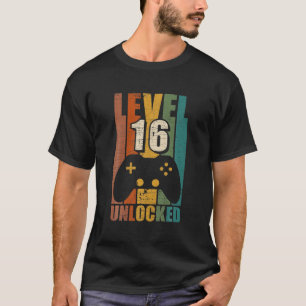 Gaming Vintage 16Th Birthday Gift 16 Year Old Boy T-Shirt