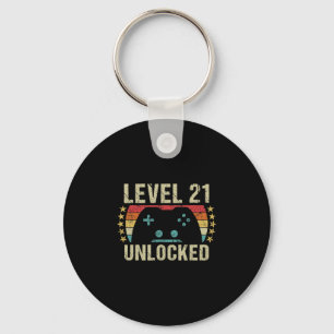 Gaming Vintage 21st Birthday Gift 21 Year Old Boy Key Ring