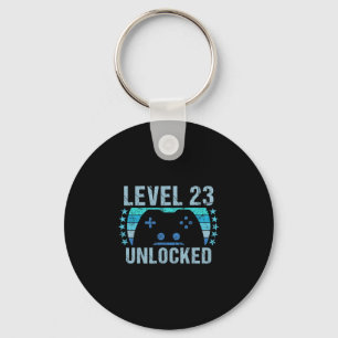 Gaming Vintage 23rd Birthday Gift 23 Year Old Boy Key Ring
