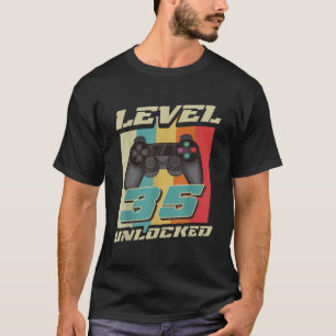 Gaming Vintage 35th Birthday Gift 35 Year Old Boy T-Shirt