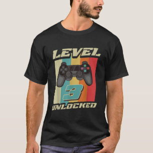 Gaming Vintage 3rd Birthday Gift 3 Year Old Boy Gi T-Shirt
