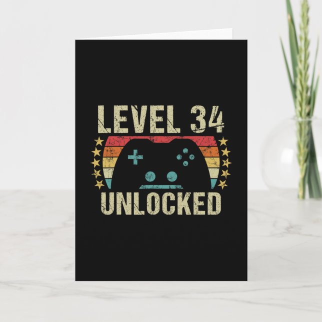 Gaming Vintage &# th Birthday Gift &#  Year Old  Card (Front)