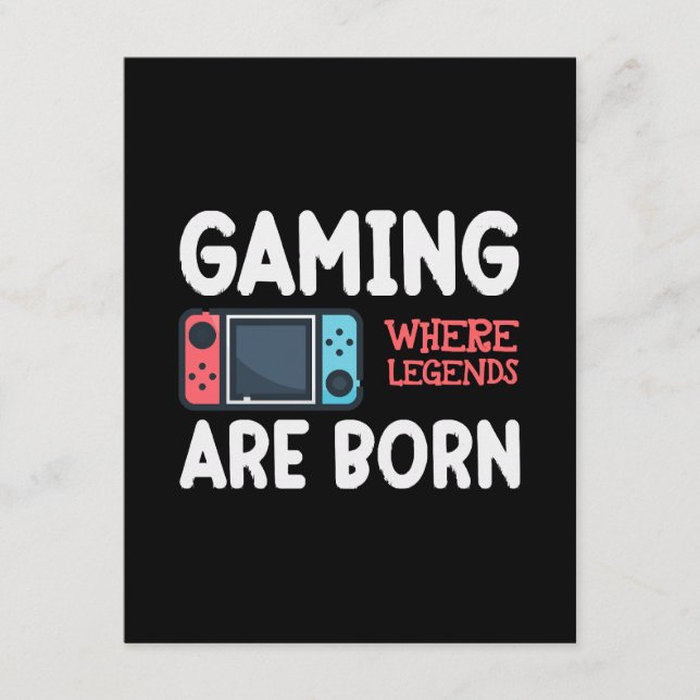 gaming where legends are born enclosure card (Front)